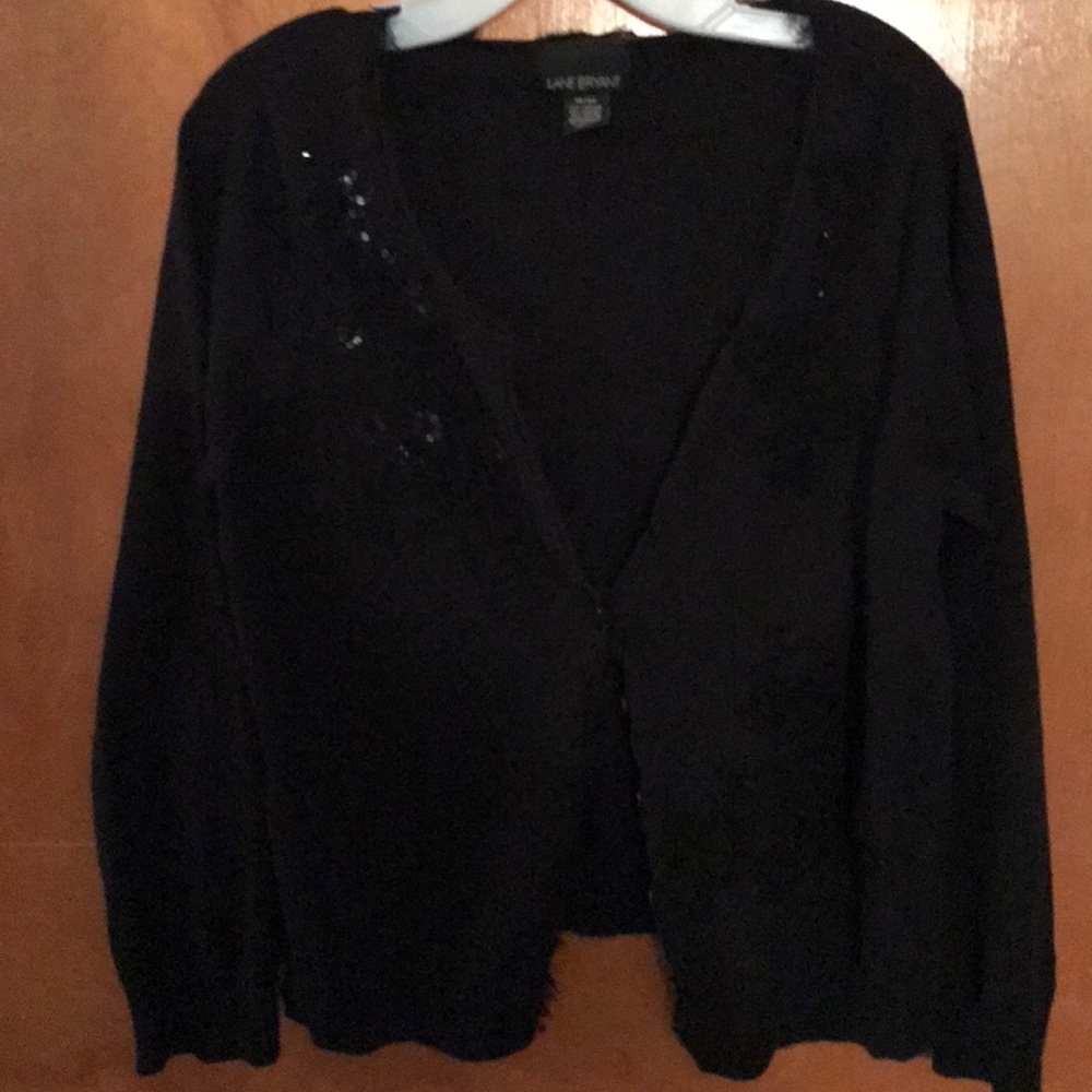 Lane Bryant black button down sweater cardigan